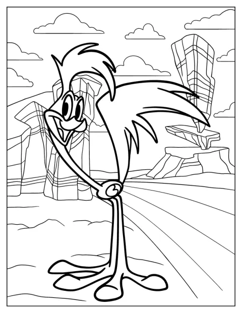 Beep Beep corre nel deserto.