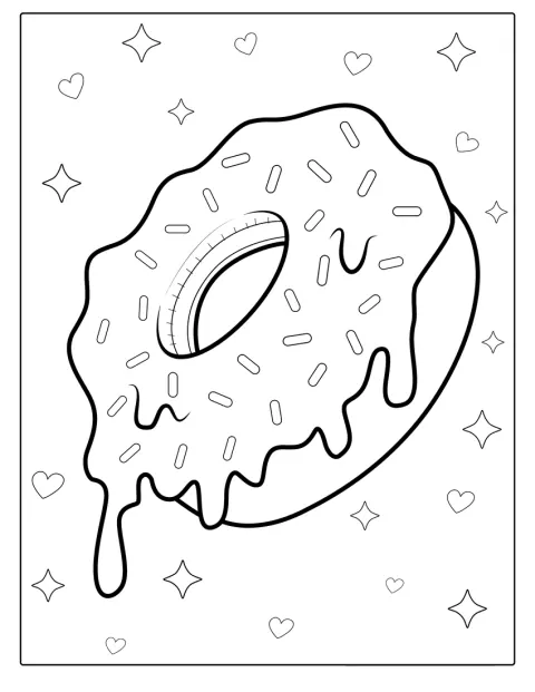 A fánk tetejéről bőségesen lefolyik a cukormáz.