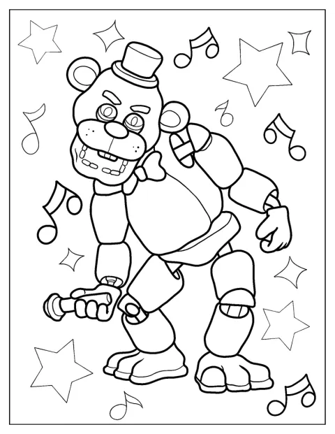 Golden Freddy, el oso animatrónico, posa con su aspecto inquietante.