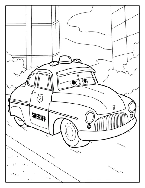 Sheriffi-hahmo Autot-elokuvasta on kuvattuna yksin.