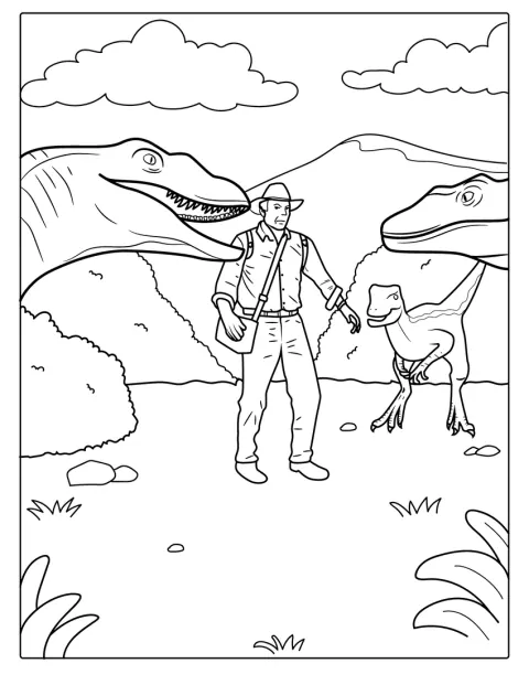 A Jurassic Park velociraptorjai egymás mellett állnak.