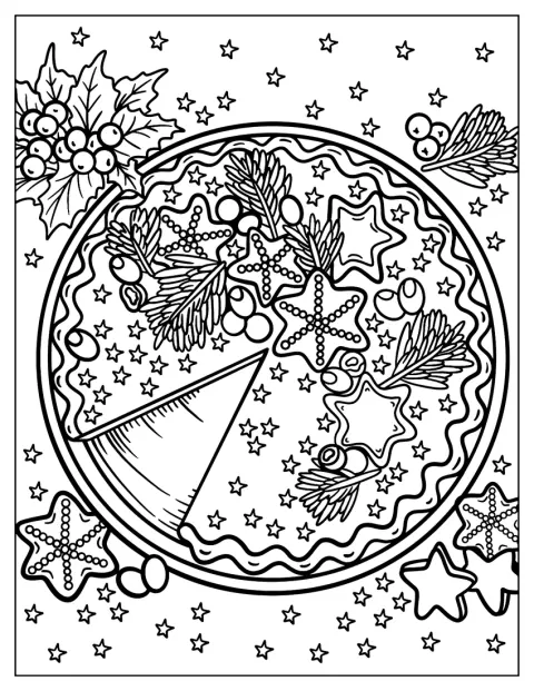 Ozdobione ciasto czeka na stole podczas Święta Dziękczynienia.