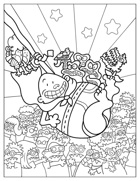 Captain Underpants se luptă cu doamnele extraterestre de la cantină și cu tocilarii.