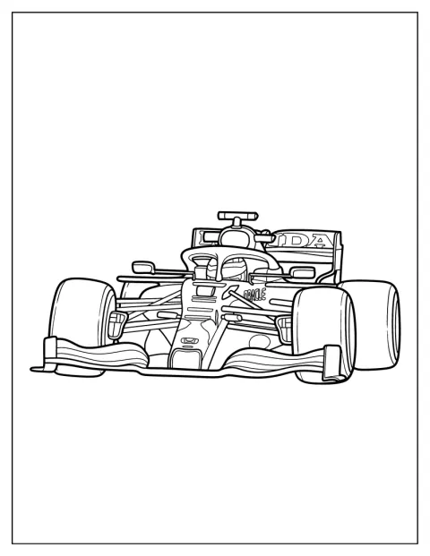 En enkel Red Bull Racing F1-bil vises med tydelige hjul og vinger.
