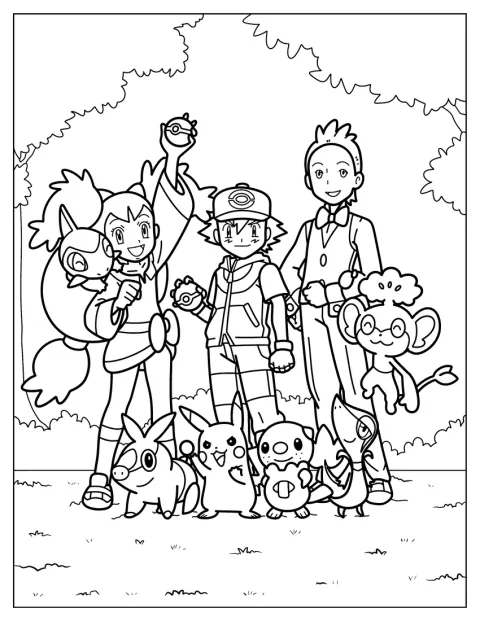 Een Pokémonfiguur vult de afbeelding van boven tot onder.