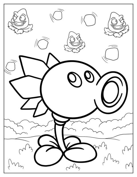Ice Peashooter To Color