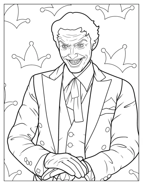 O Coringa mostra um sorriso arrepiante num retrato de perto.