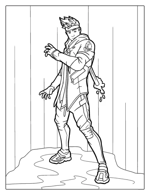 Le skin Ninja de Fortnite pose, vêtu de sa tenue de combat.