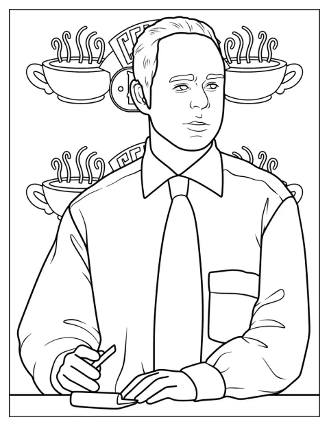Gunther se tient dans le café Central Perk.