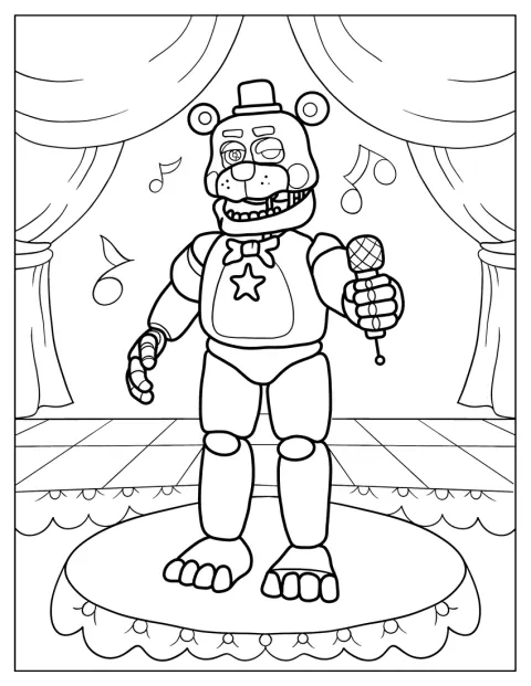 Lefty di Five Nights At Freddy’s si esibisce sul palco.