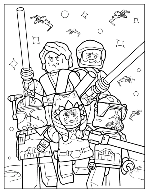 Luke, Obi-Wan, Ahsoka e vários soldados clone surgem em versão LEGO.