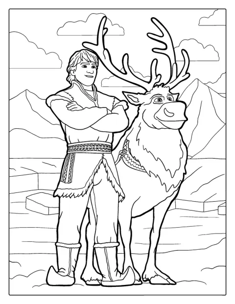 Sven y Kristoff aparecen juntos en una escena.