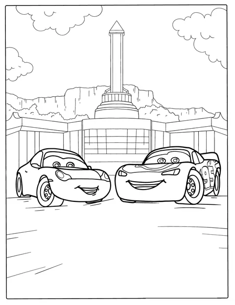 Lightning McQueen og Sally er sammen i Radiator by.