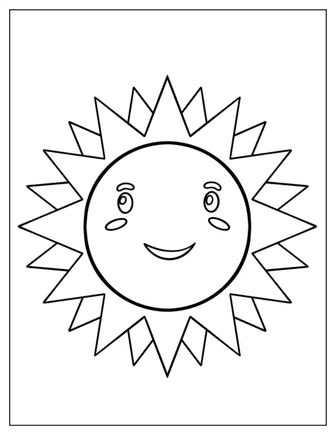 Un sole dalle forme semplici è pronto a brillare nel cielo.