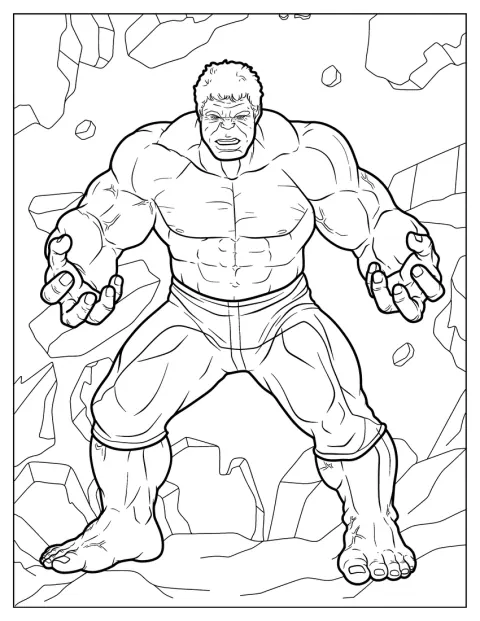 Hulk apparaît seul, prêt à passer à l’action.