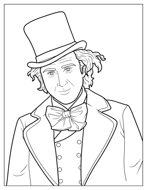 Gene Wilder speelt Willy Wonka.