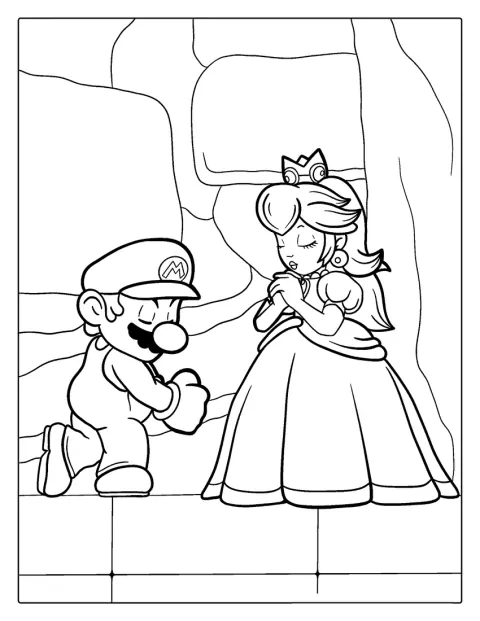 Una princesa sonríe en un dibujo de estilo alegre.