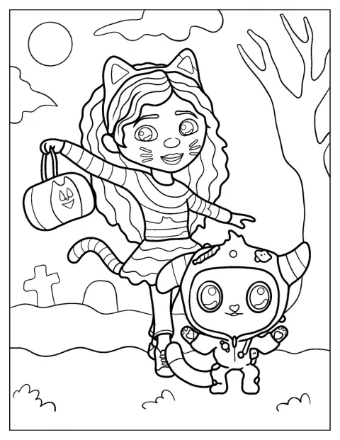 Halloween Gabby And Pandy Trick-or-Treating