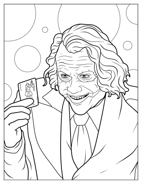 Heath Ledger jako Joker je zobrazený v detailním portrétu.