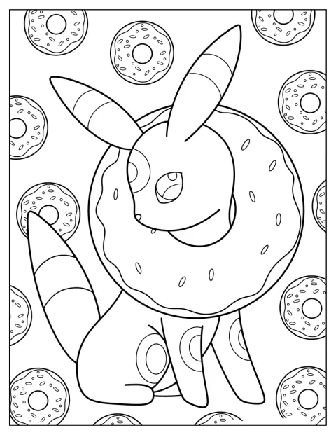 Umbreon har en munk hängande runt halsen.