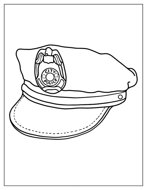 Eine Polizeimütze ist von vorn zu sehen.