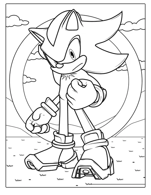 Knuckles From Sonic Coloring Sheet(1)