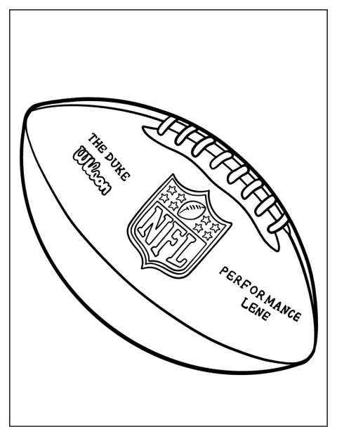 Un balón de fútbol americano de la NFL aparece en primer plano.