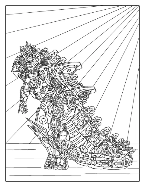 Godzilla aparece como un robot.