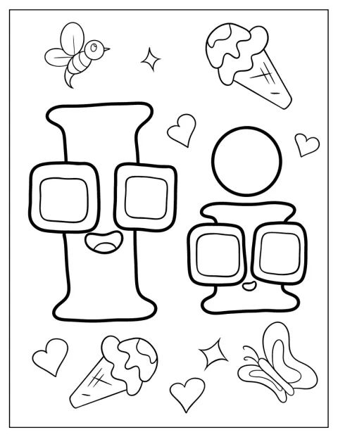 La letra I de Alphabet Lore luce un diseño kawaii, pensado para los más pequeños.