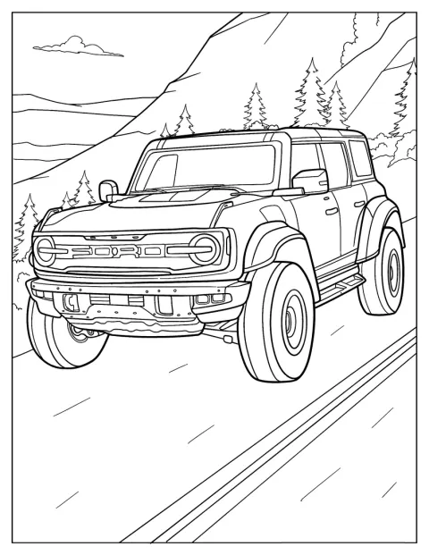 Un Ford Bronco circula por una carretera.