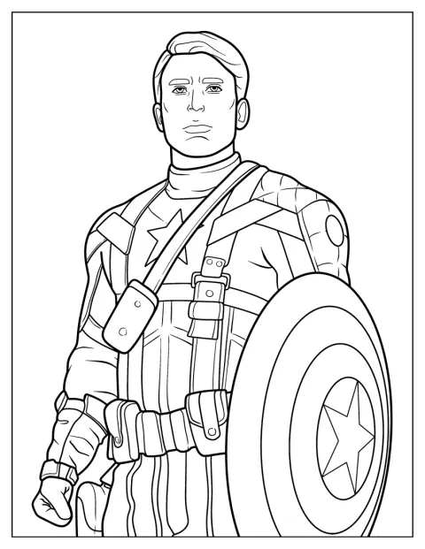 Steve Rogers este înfățișat în rolul Căpitanului America.