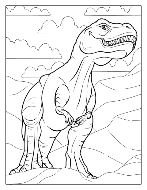 En Alpha T-Rex står alene.