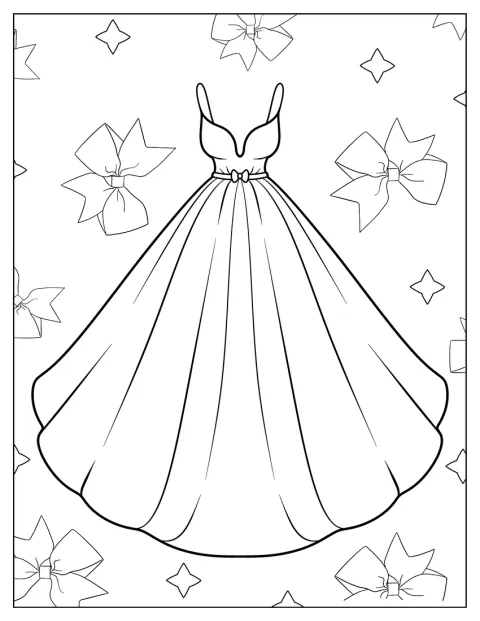Um vestido de gala de alças finas destaca-se pelo decote profundo.