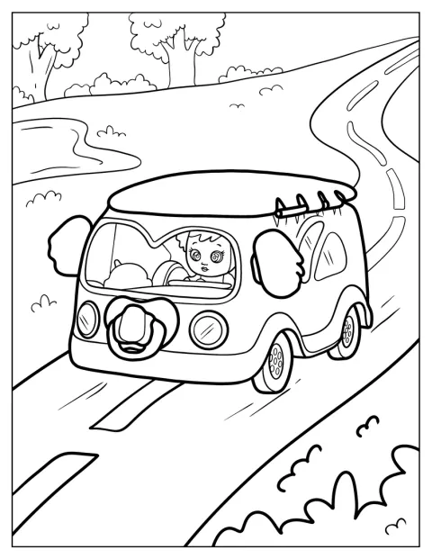 Koali staat naast een camper van Cry Babies Magic Tears.