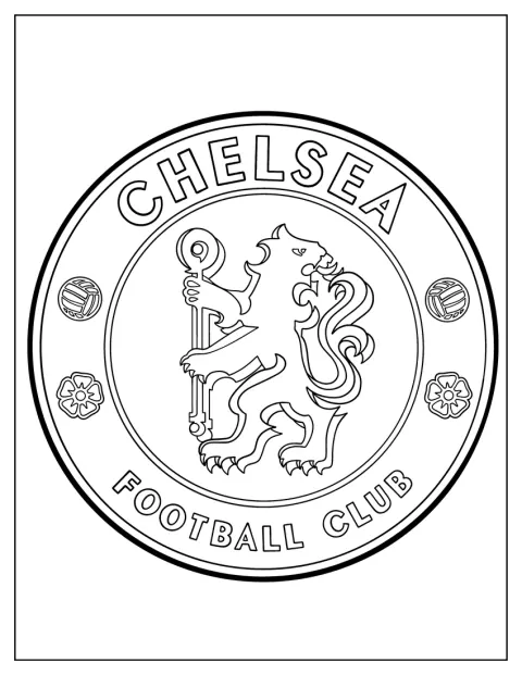 チェルシーFCのエンブレムが描かれています。