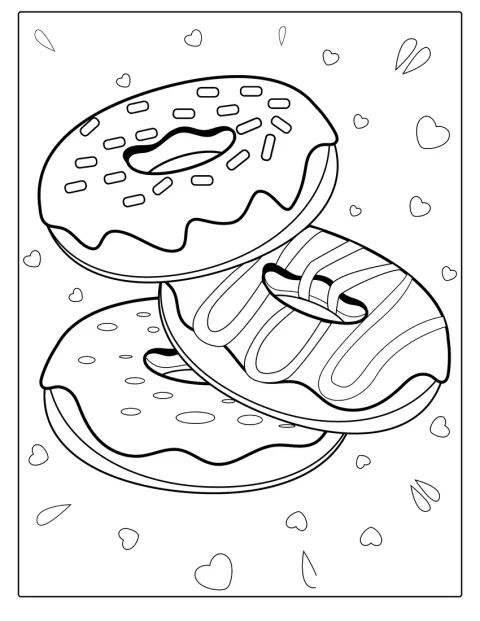 Three Donuts With Glazed, Chocolate and Sprinkles