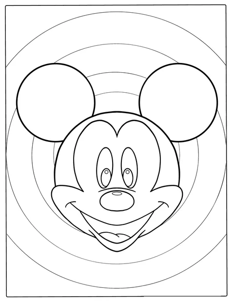 El rostro de Mickey Mouse aparece en primer plano.