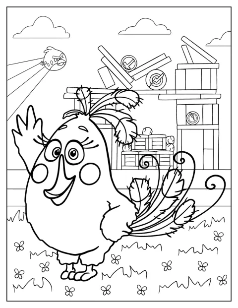 Matilda, az Angry Birds fehér madara részletgazdagon látható.