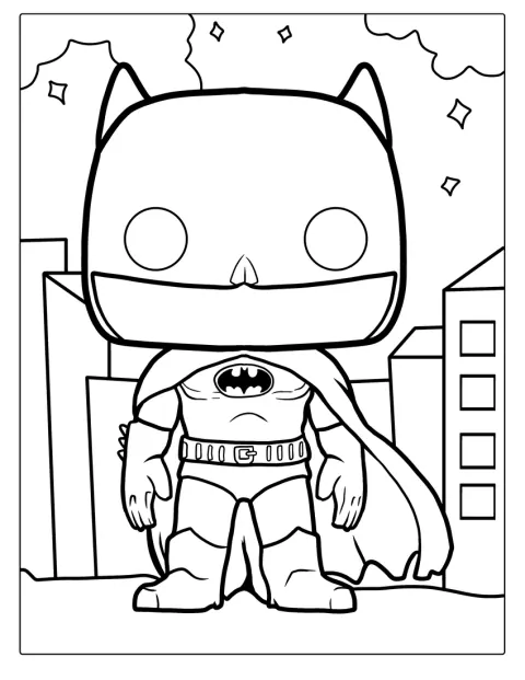 Een schattig Funko Pop-figuurtje staat rechtop.