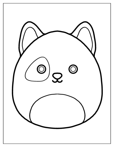 Une peluche Squishmallow représente Molinda, un bull-terrier.