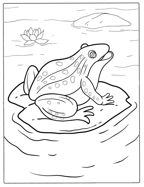 American Bullfrog Coloring Sheet