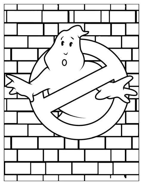 Logo Ghostbusters tvoří duch v přeškrtnutém kruhu.