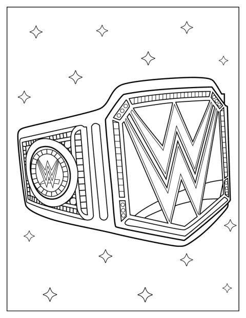 Un cinturón de campeón de lucha libre muestra el logotipo de la WWE.