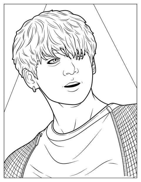 Jungkook esiintyy lavalla ja näkyy lähikuvassa.