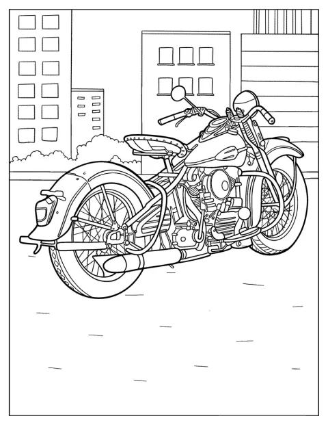 En Harley Davidson-motorcykel betraktas bakifrån.