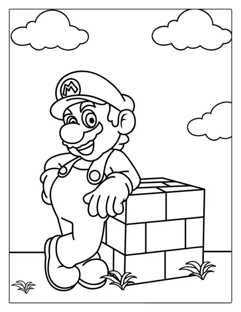 Mario aparece solo en una escena sencilla del videojuego.