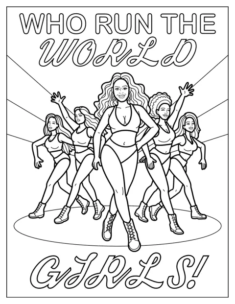 Beyoncé fremfører «Who Run the World» sammen med energiske dansere.