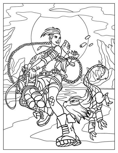 Jinx setzt Pow-Pow in einem Kampf ein.