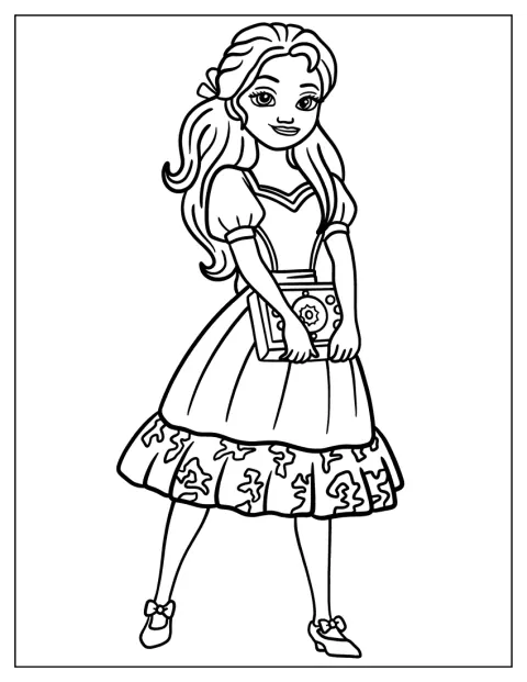Prinzessin Isabel ist im Kawaii-Stil dargestellt.