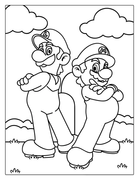 Mario și Luigi sunt împreună în lumea lor de aventuri.